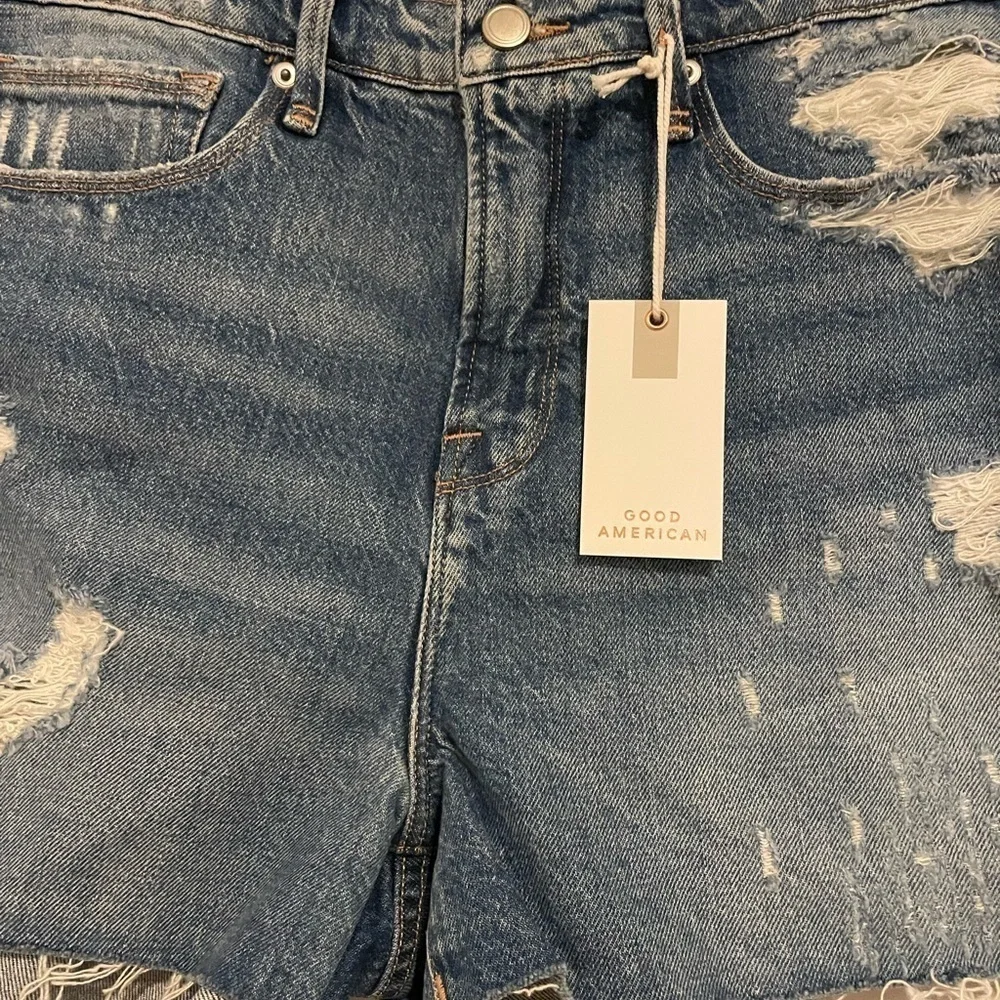 Good American denim shorts